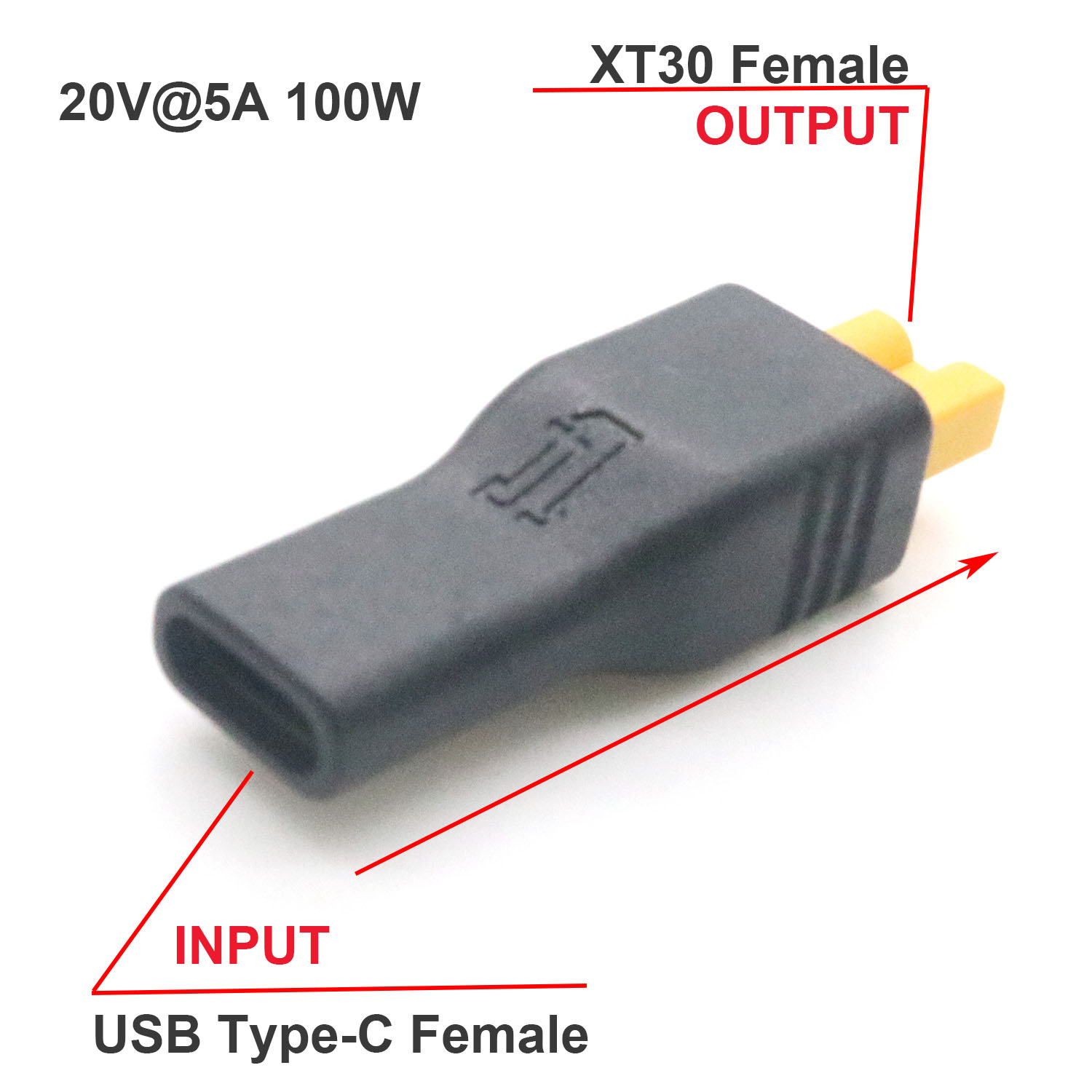 Drone Battery Adapter - Adapter USB Typ C żeński na