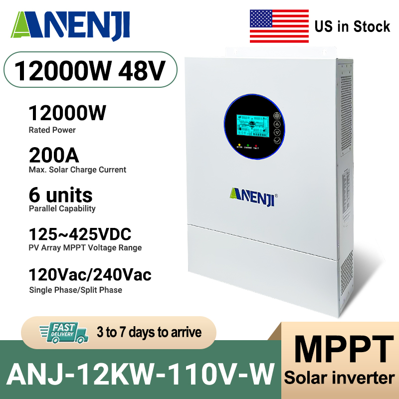 Drone Solar Charger - ANENJI 12KW 120V/240VAC Inwerter Solarny Hybrydowy